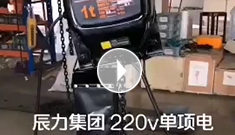 辰力集團220V單項電臥式環(huán)鏈葫蘆